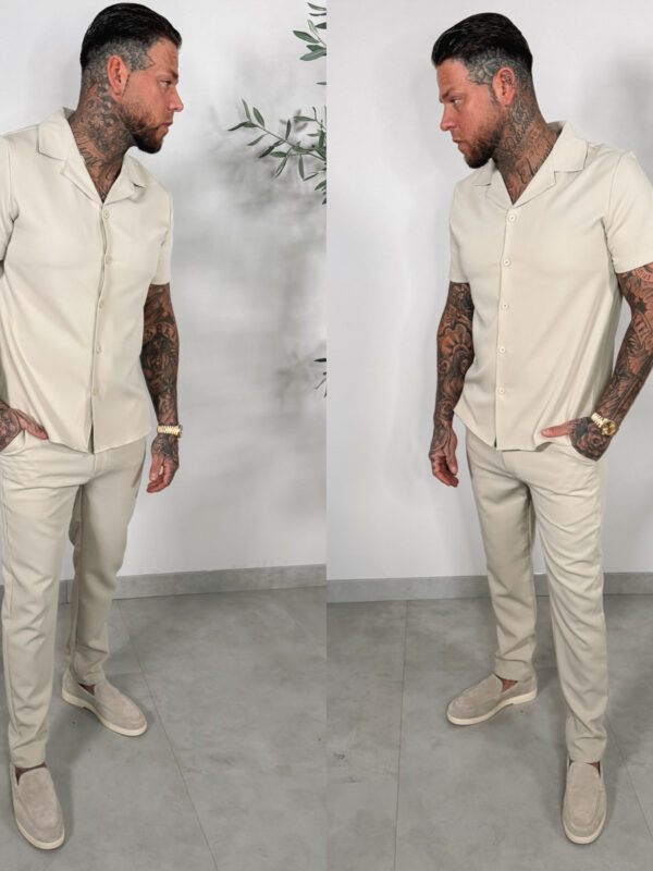 PANTALON BLOUSE SET - beige