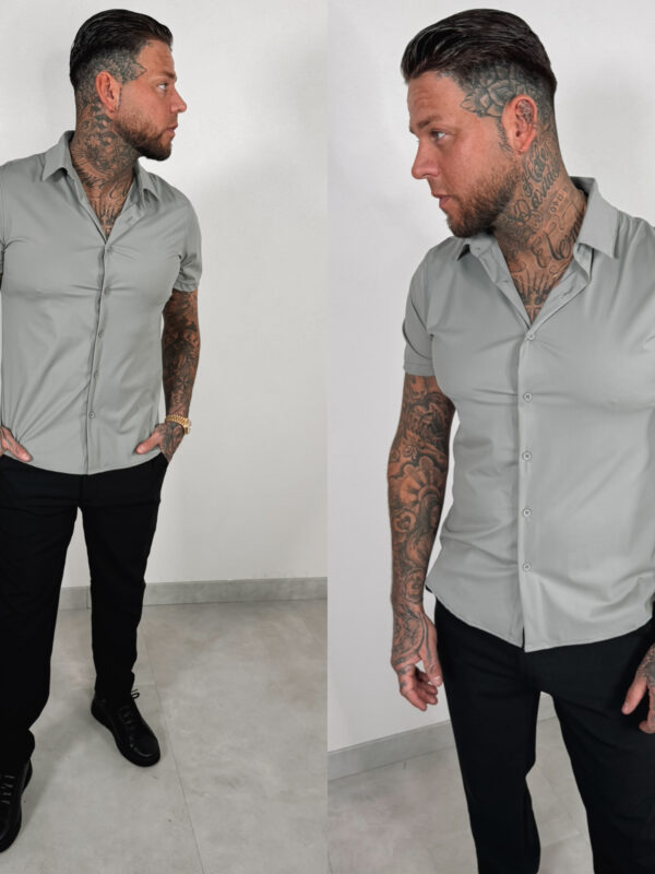 SILKY BLOUSE - grey
