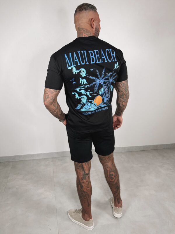MAUI BEACH TEE - black