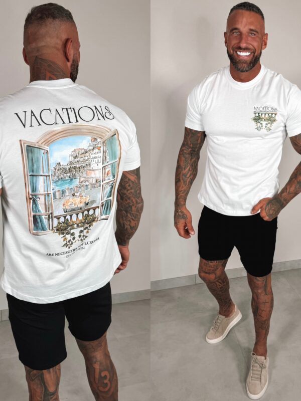 VACATIONS TEE - white