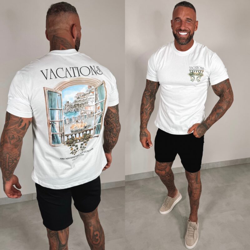 VACATIONS TEE - white