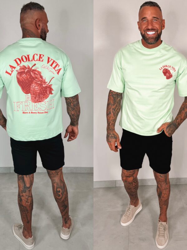 Strawberry Oversized Tee - green