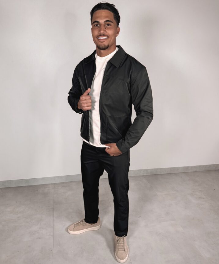 FRONT POCKET TECH SUIT - black