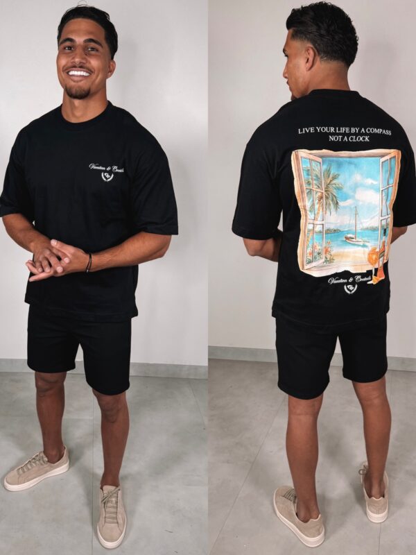 VACATIONS & COCKTAILS TEE - black