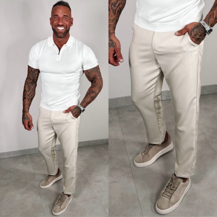 ELASTISCHE ACTIVE PANTALON - beige