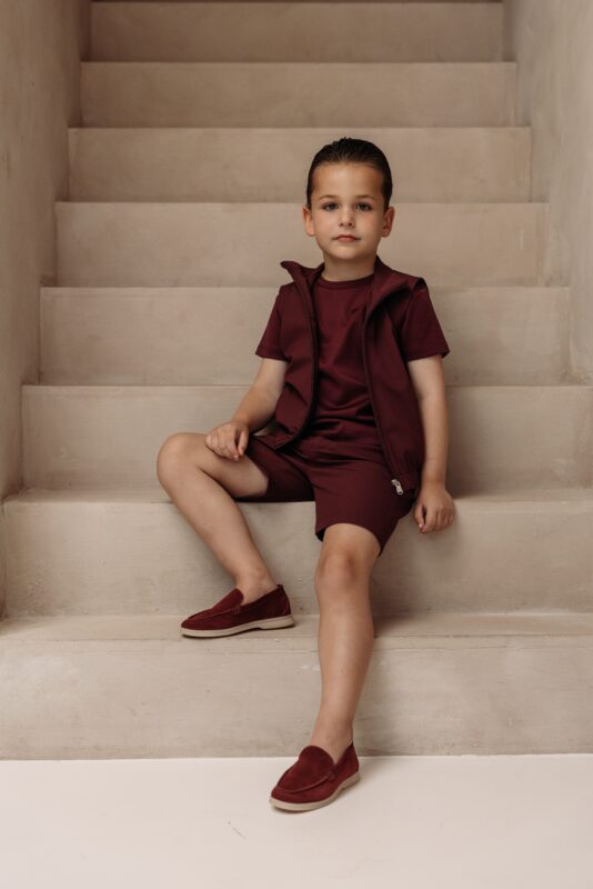 Manilo Kids - Premium Tech Short – Bordeaux