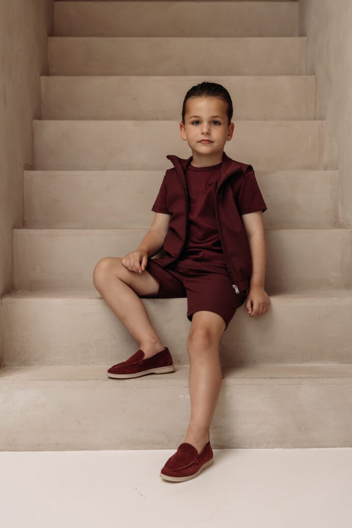 Manilo Kids - Premium Tech Short – Bordeaux