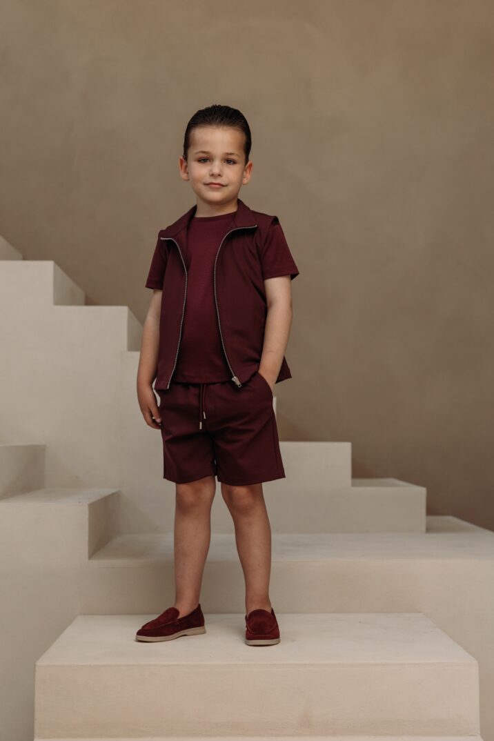 Manilo Kids - Summer Gilet Tech Set – Bordeaux