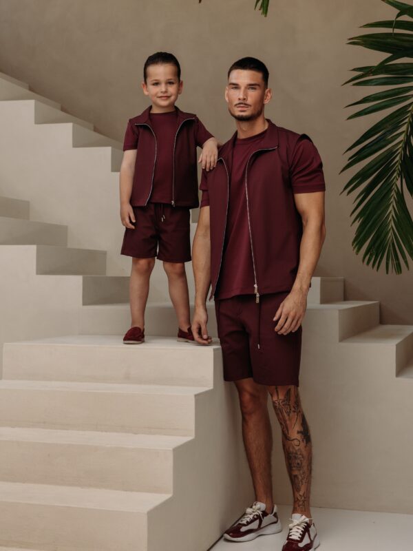 Manilo Kids - Summer Gilet Tech Set – Bordeaux