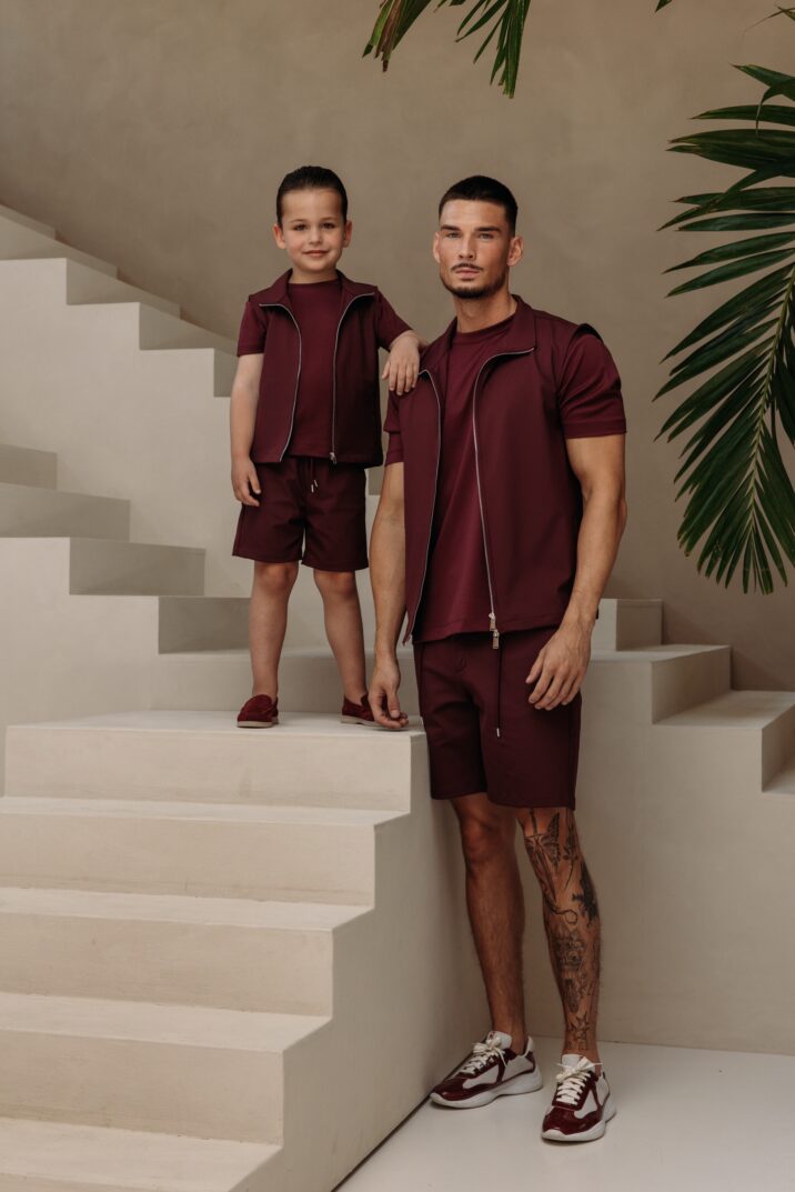 Manilo Kids - Summer Gilet Tech Set – Bordeaux