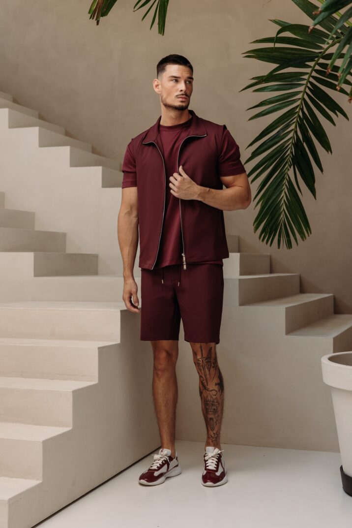 Summer Gilet Tech Set - Bordeaux