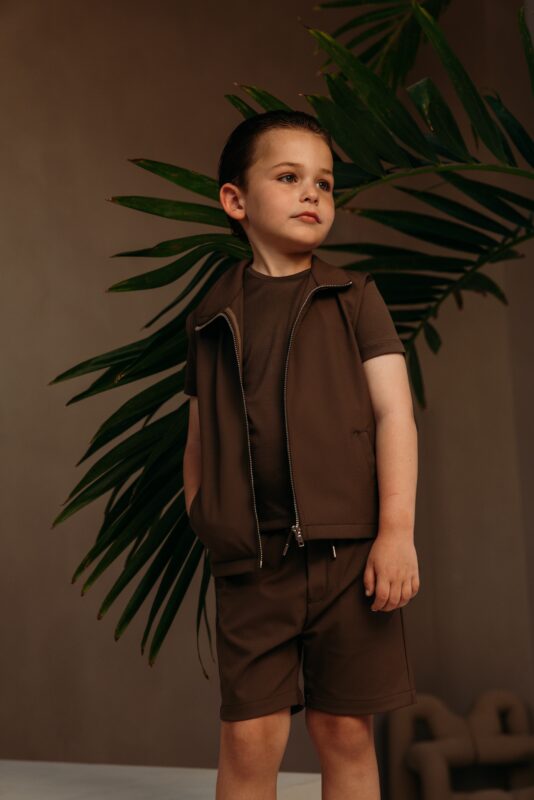 Manilo Kids - Summer Gilet Tech Set – Choco