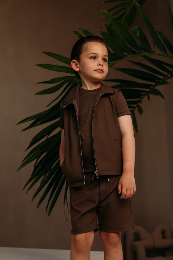 Manilo Kids - Summer Gilet Tech Set – Choco