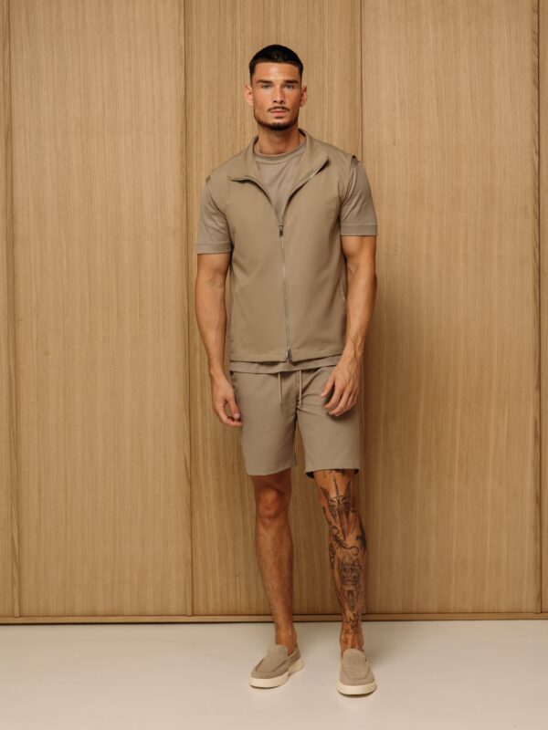 Summer Gilet Tech Set - Taupe