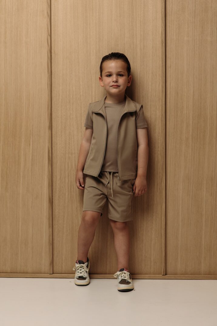 Manilo Kids - Summer Gilet Tech Set – Beige