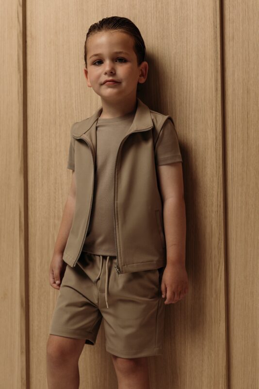 Manilo Kids - Summer Gilet Tech Set – Beige