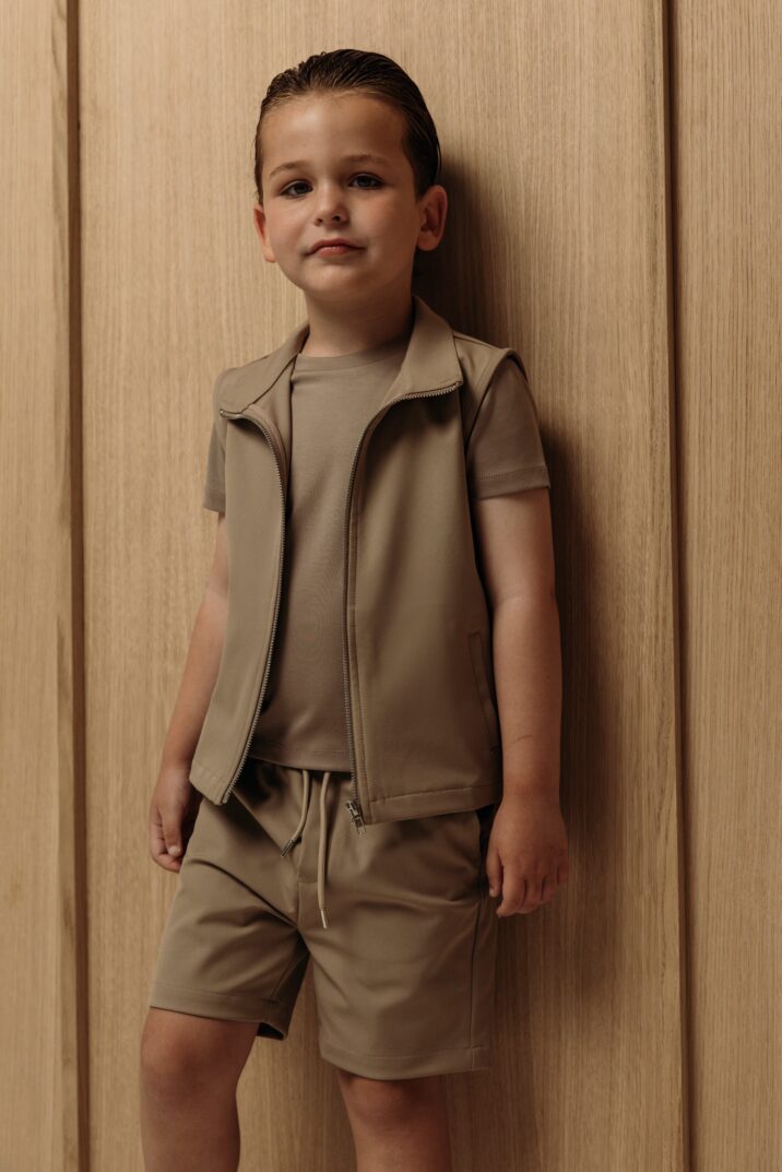 Manilo Kids - Summer Gilet Tech Set – Beige