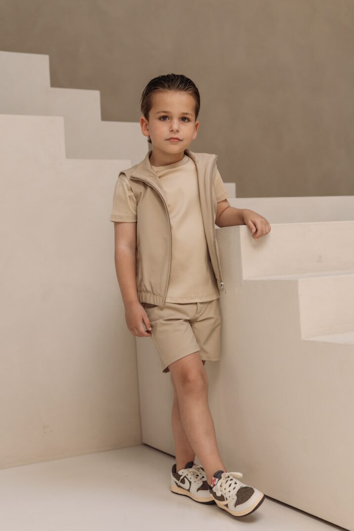 Manilo Kids - Premium Tech Gilet – Beige