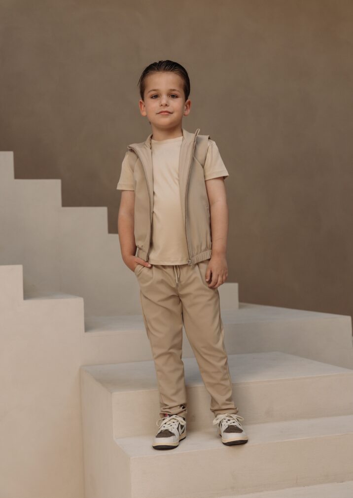 Manilo Kids - Premium Tech Gilet – Beige