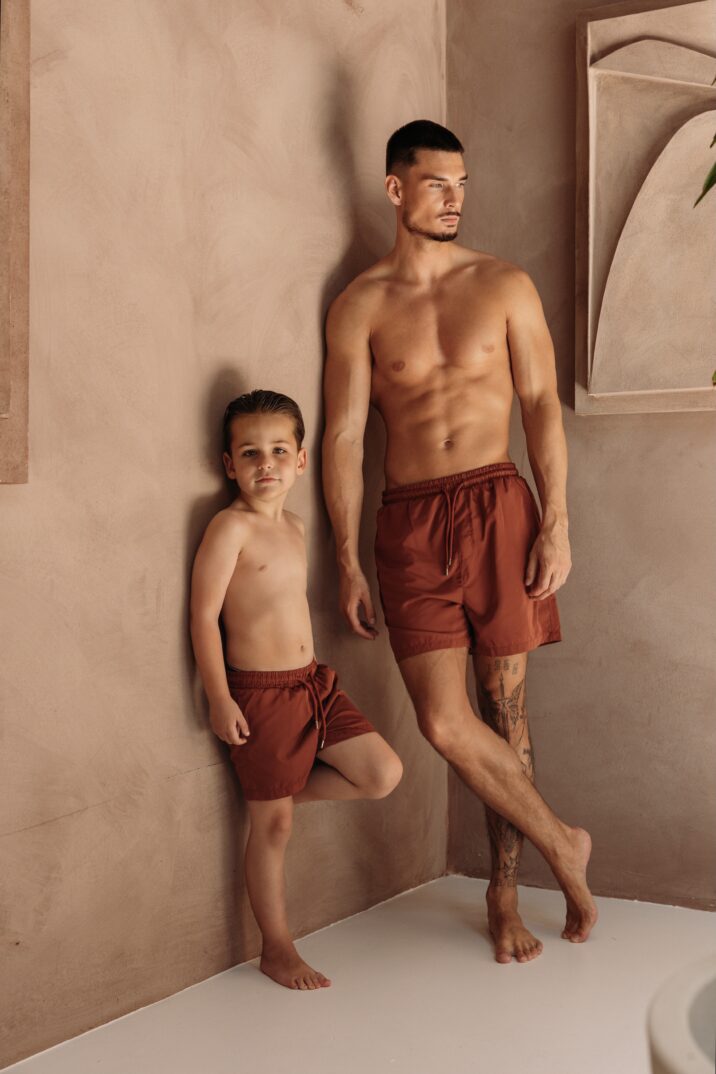 Smart Glans Swim Shorts - Rusty Red