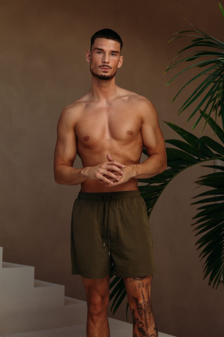 Smart Glans Swim Shorts - Khaki