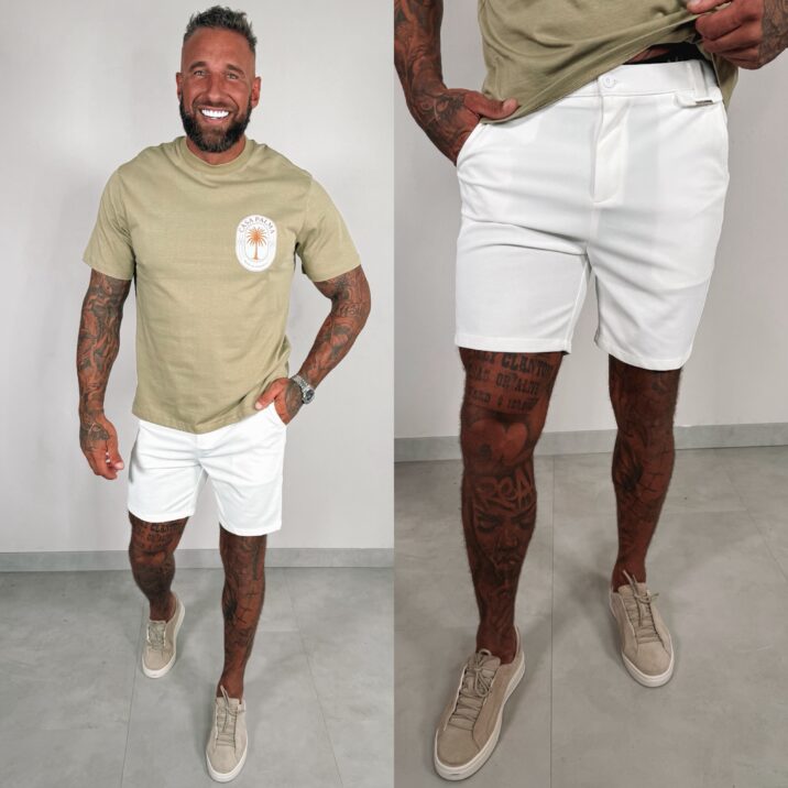 Stretch Chino Short - white