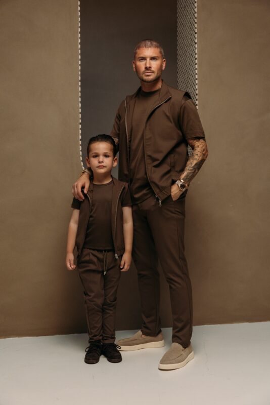 Double Mercerized Glans T-shirt - Coffee