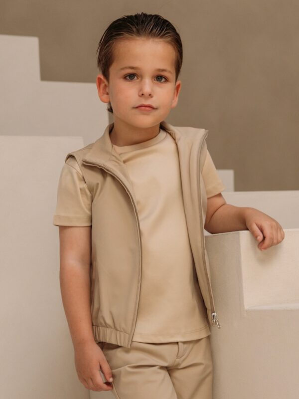 Manilo Kids - Premium Tech Gilet – Beige