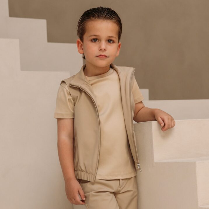 Manilo Kids - Premium Tech Gilet – Beige