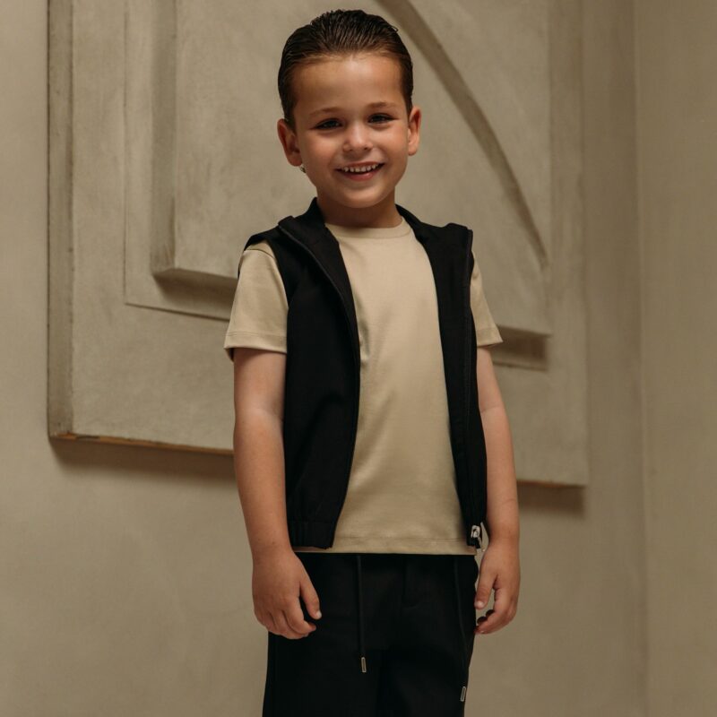 Manilo Kids - Premium Tech Gilet – Black