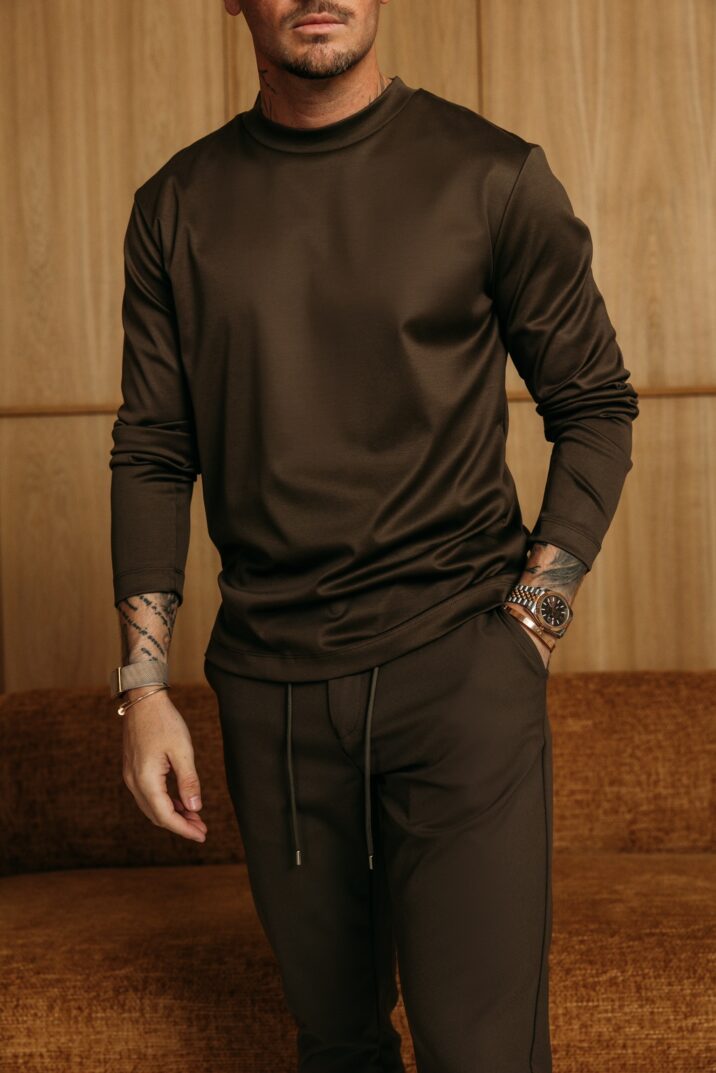 Double Mercerized Longsleeve - Coffee