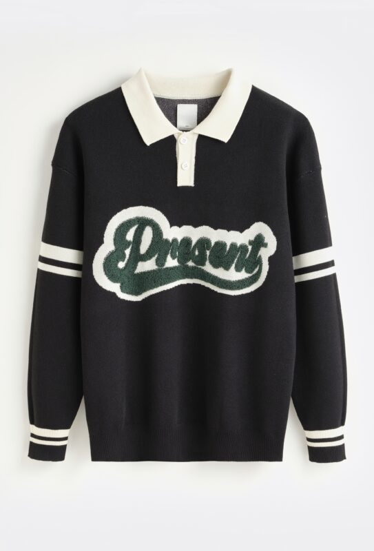 Present Baseball Sweater - Black