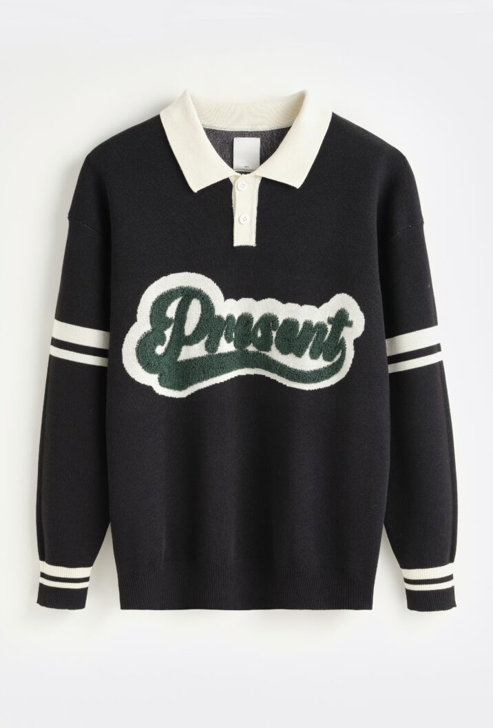 Present Baseball Sweater - Black