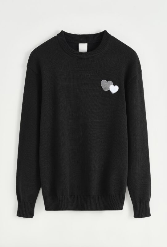 Hearts Sweater - Black