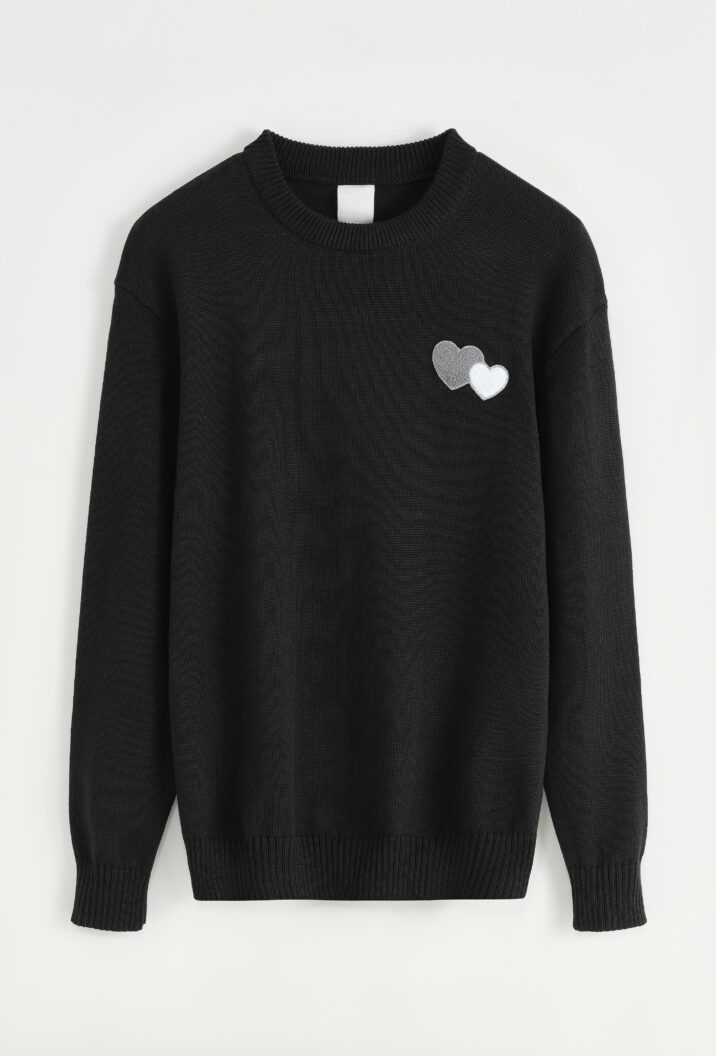 Hearts Sweater - Black