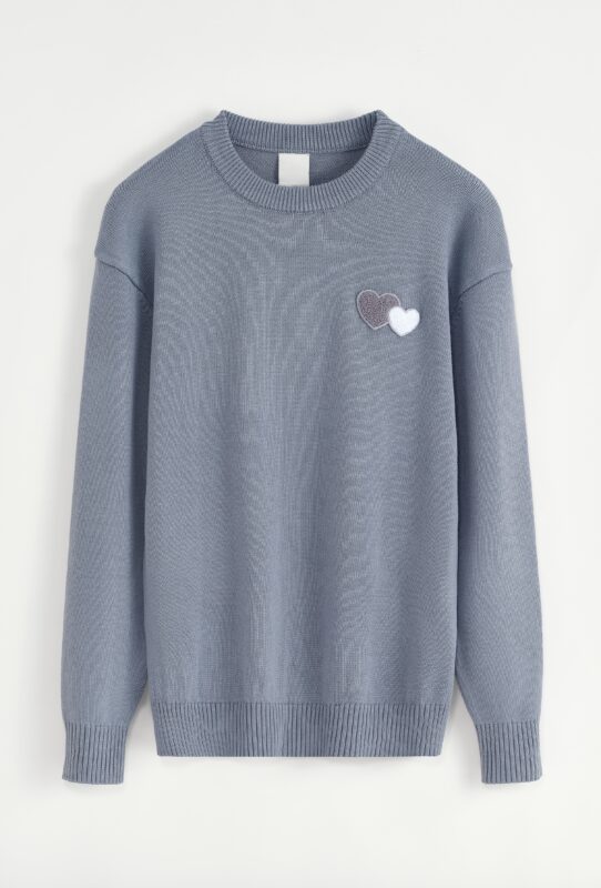 Hearts Sweater - Grey