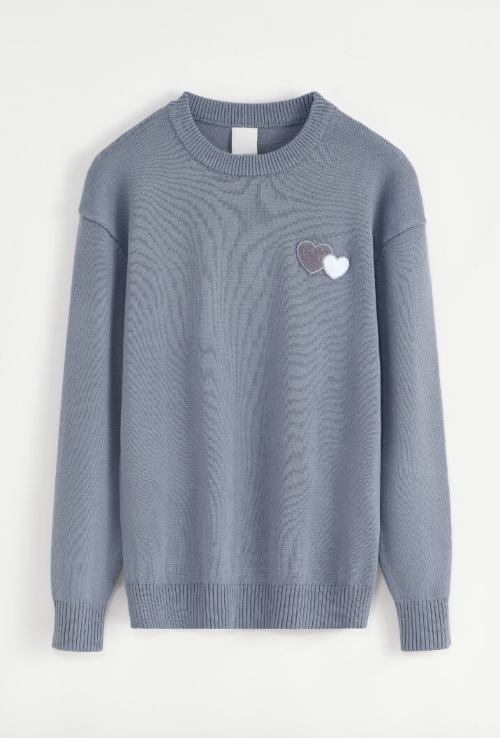 Hearts Sweater - Grey