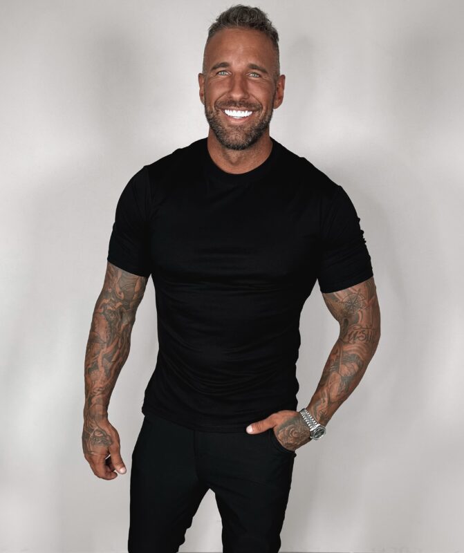 Slim-Fit Glans T-Shirt - Black