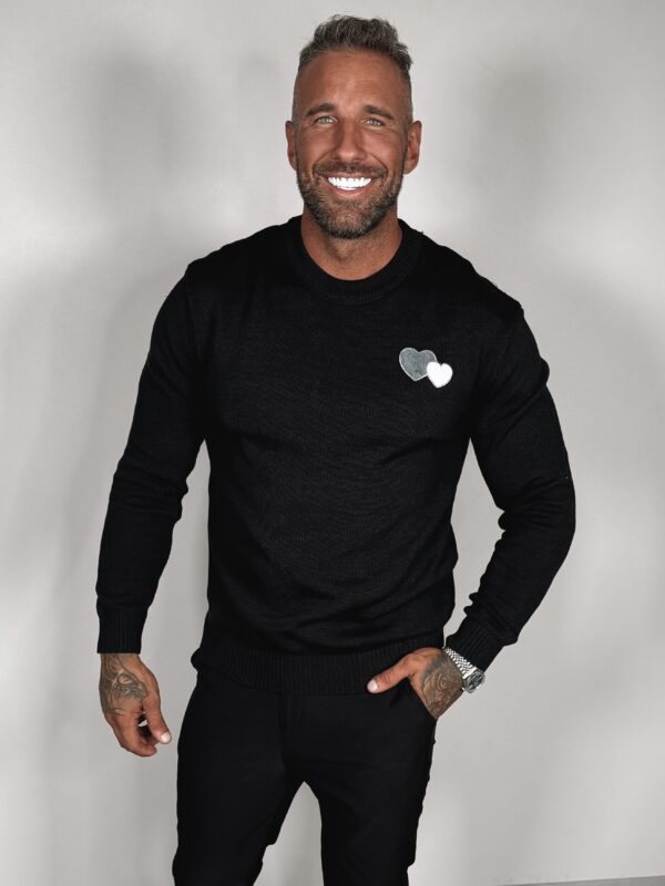 Hearts Sweater - Black