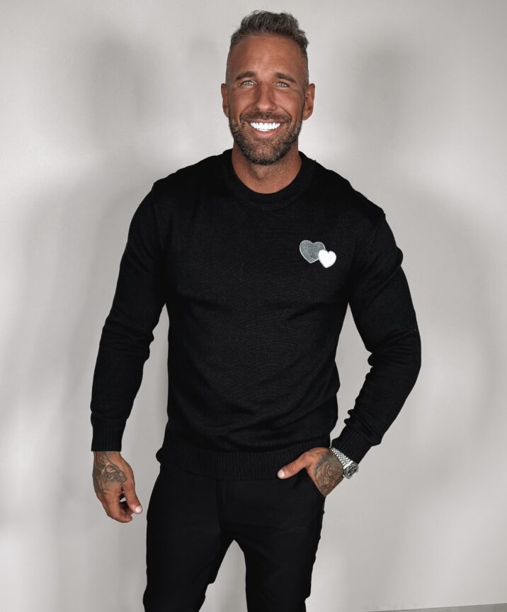 Hearts Sweater - Black