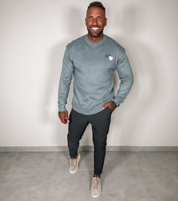 Hearts Sweater - Grey