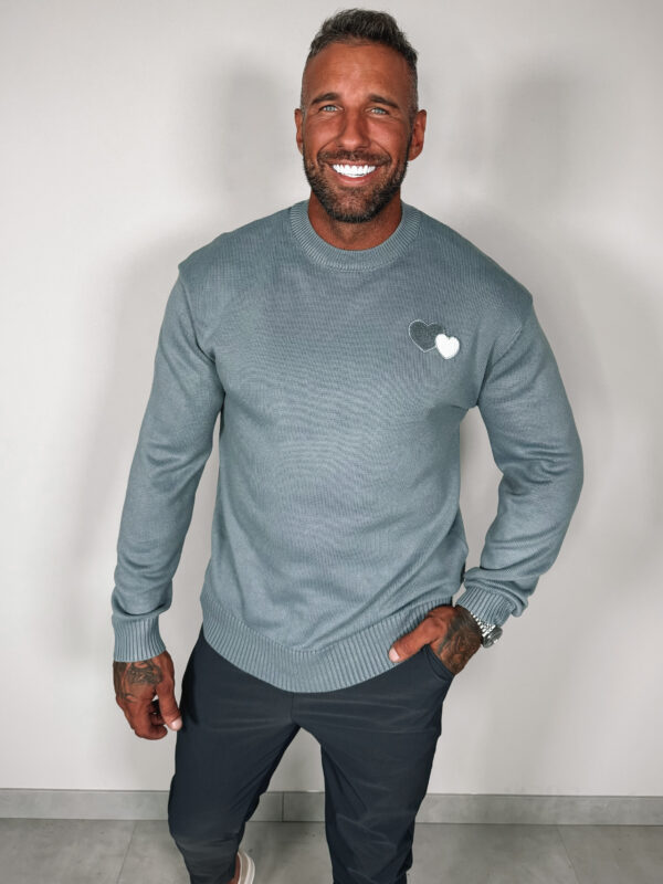 Hearts Sweater - Grey