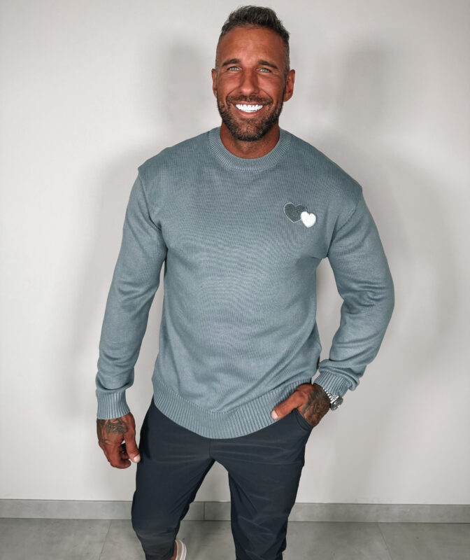Hearts Sweater - Grey