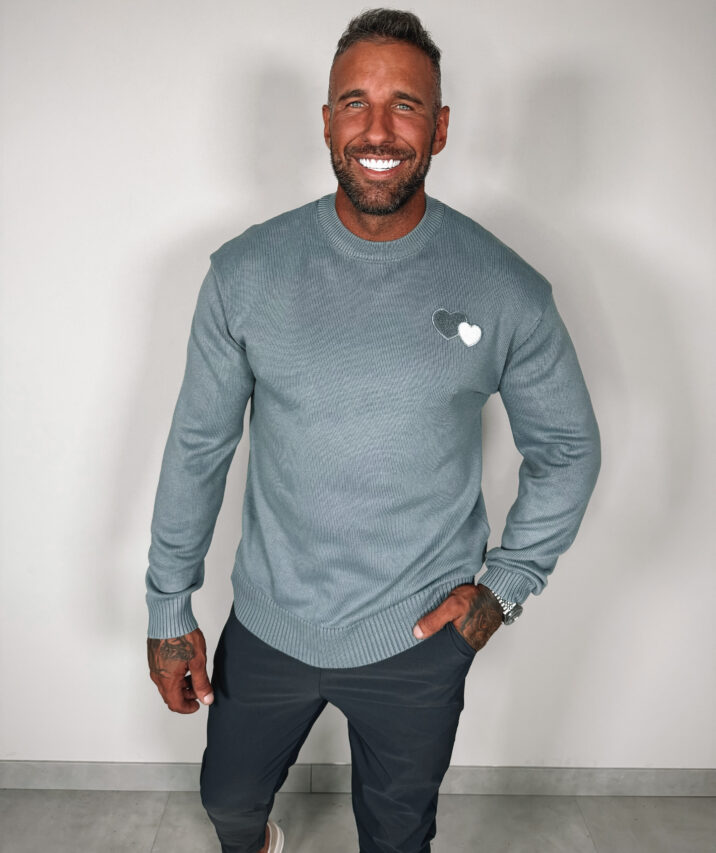 Hearts Sweater - Grey
