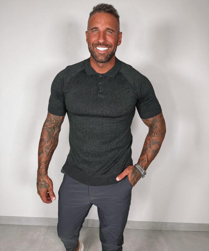 Button Polo Collar - Darkgrey