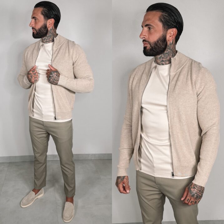 Zip up Vest - Beige