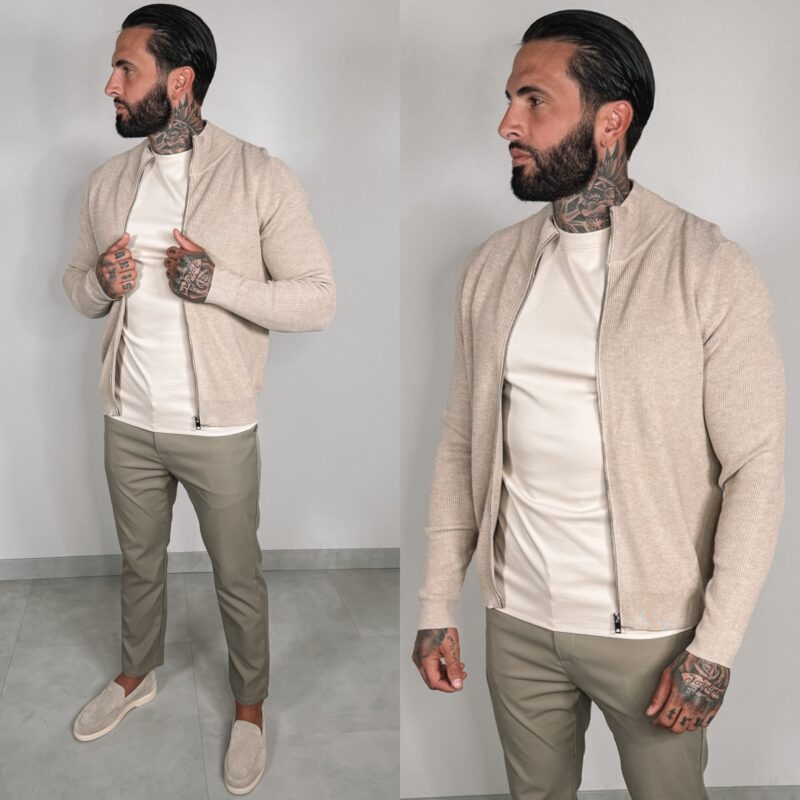 Zip up Vest - Beige