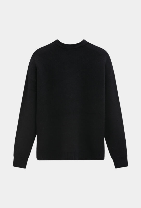 Sketch Flower Sweater - Black