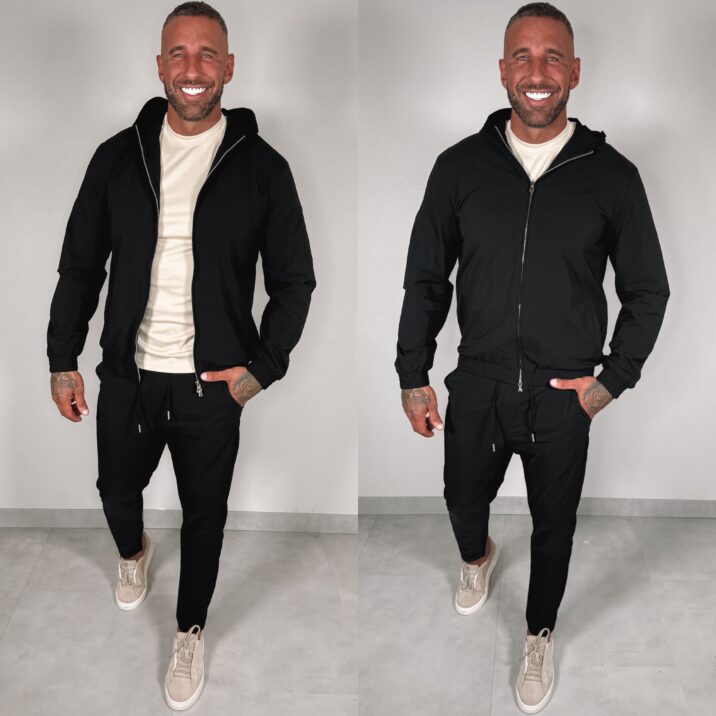 Manilo Hoody Tech suit - Black