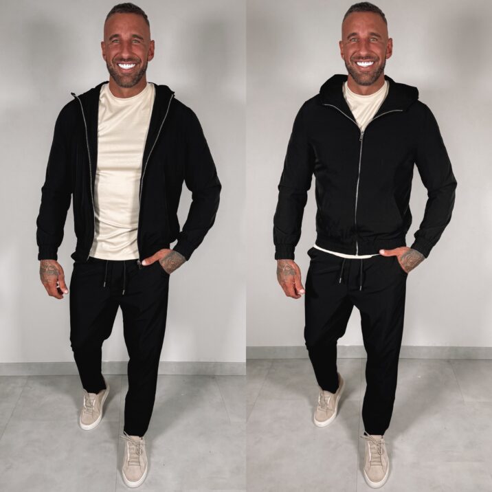 Hooded Tech suit - Black